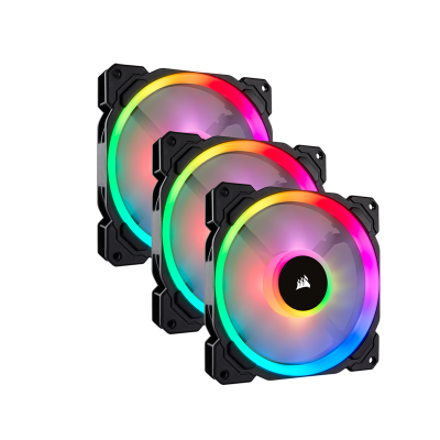 Corsair LL120 RGB 120mm Dual Light Loop RGB LED PWM Fan - 3 Fan Pack with Lighting Node PRO