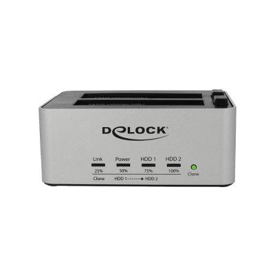 Delock 63991 - usb 3.0 dokkoló 2 x SATA HDD / SSD + klónozás