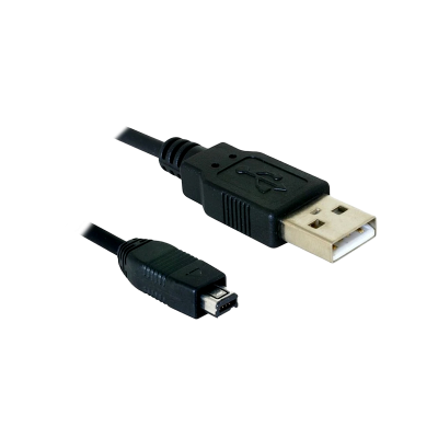Delock 1.5m USB Mini USB Átalakító Fekete 82208