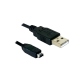 Delock 1.5m USB Mini USB Átalakító Fekete 82208